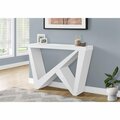 Daphnes Dinnette 32 x 11.5 x 48 in. Hall Console Accent Table, White DA2433095